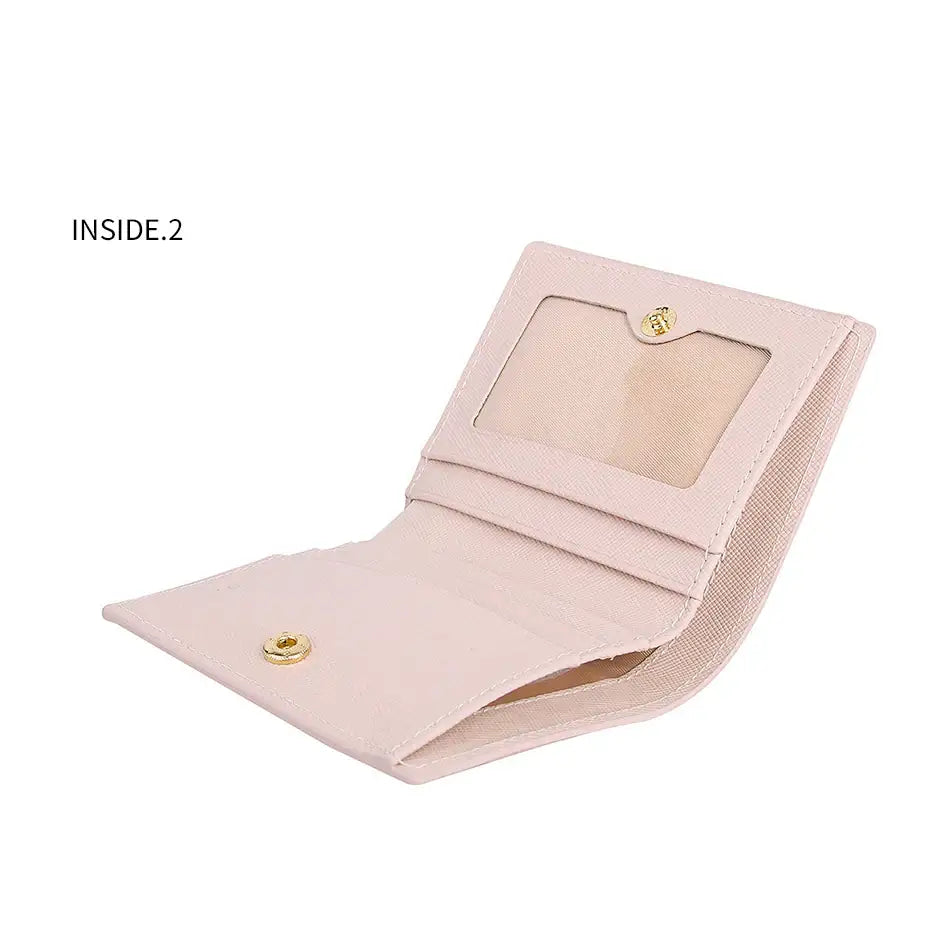 CLUE - Pastel Heart Keyring Pink Bifold Wallet - CLUE - Accessories - Harumio