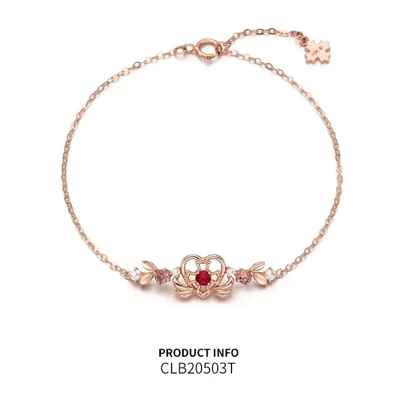 Saint Tail x Clue - Saint Heart 10k Gold Bracelet - CLUE - Jewelry - Harumio