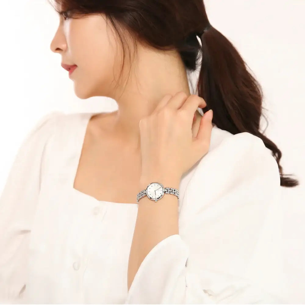 OST - Dream & Lucky Cheer Cubic Bracelet Women's Silver Metal Watch - OST - Watch - Harumio