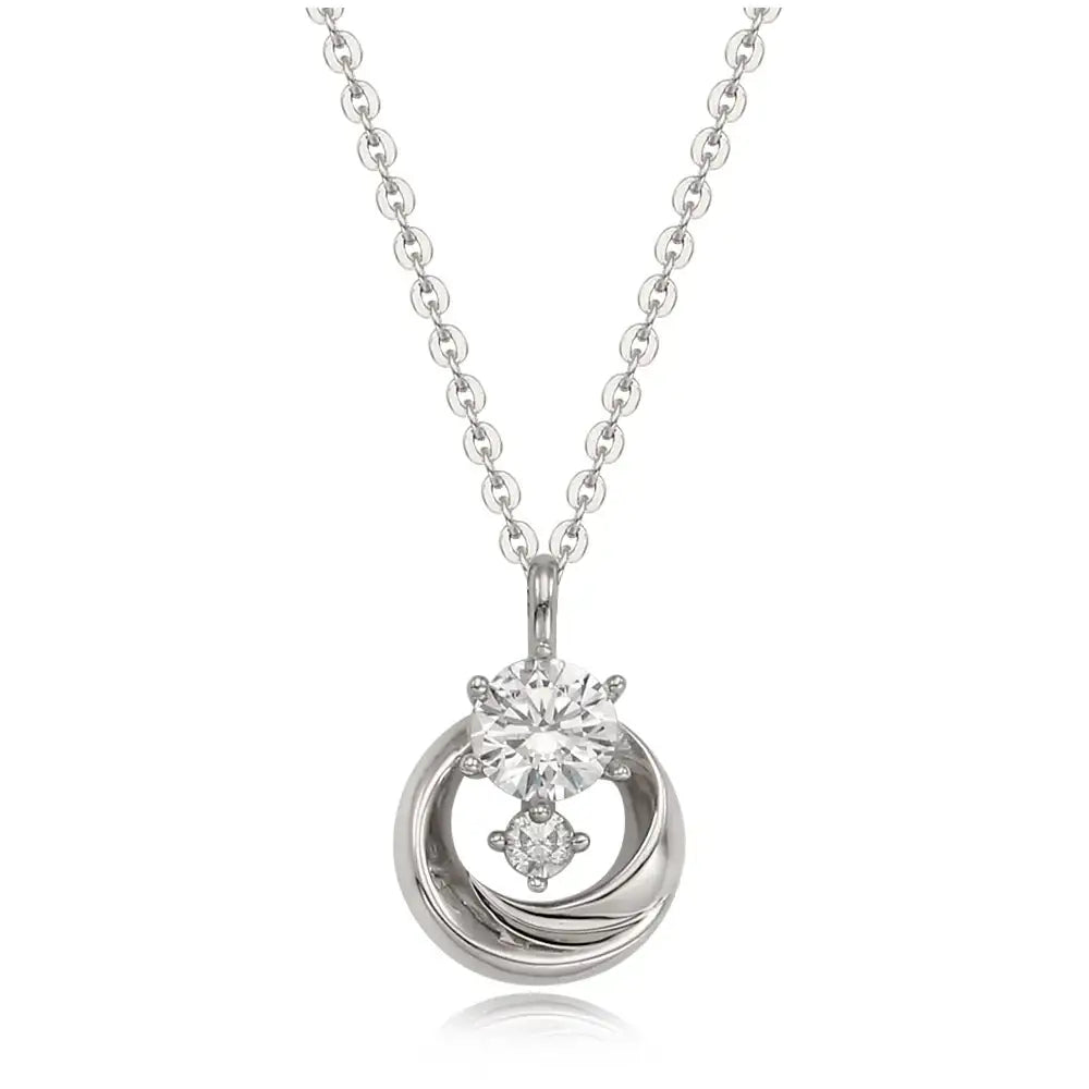 OST - Simulated Diamond 0.5ct Twist Necklace - OST - Jewelry - Harumio