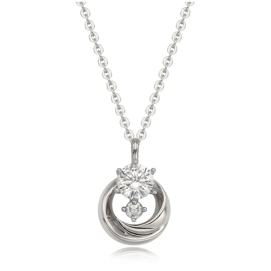 OST - Simulated Diamond 0.5ct Twist Necklace - OST - Jewelry - Harumio