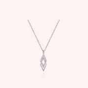 CLUE - Double Square Silver Necklace - CLUE - Jewelry - Harumio