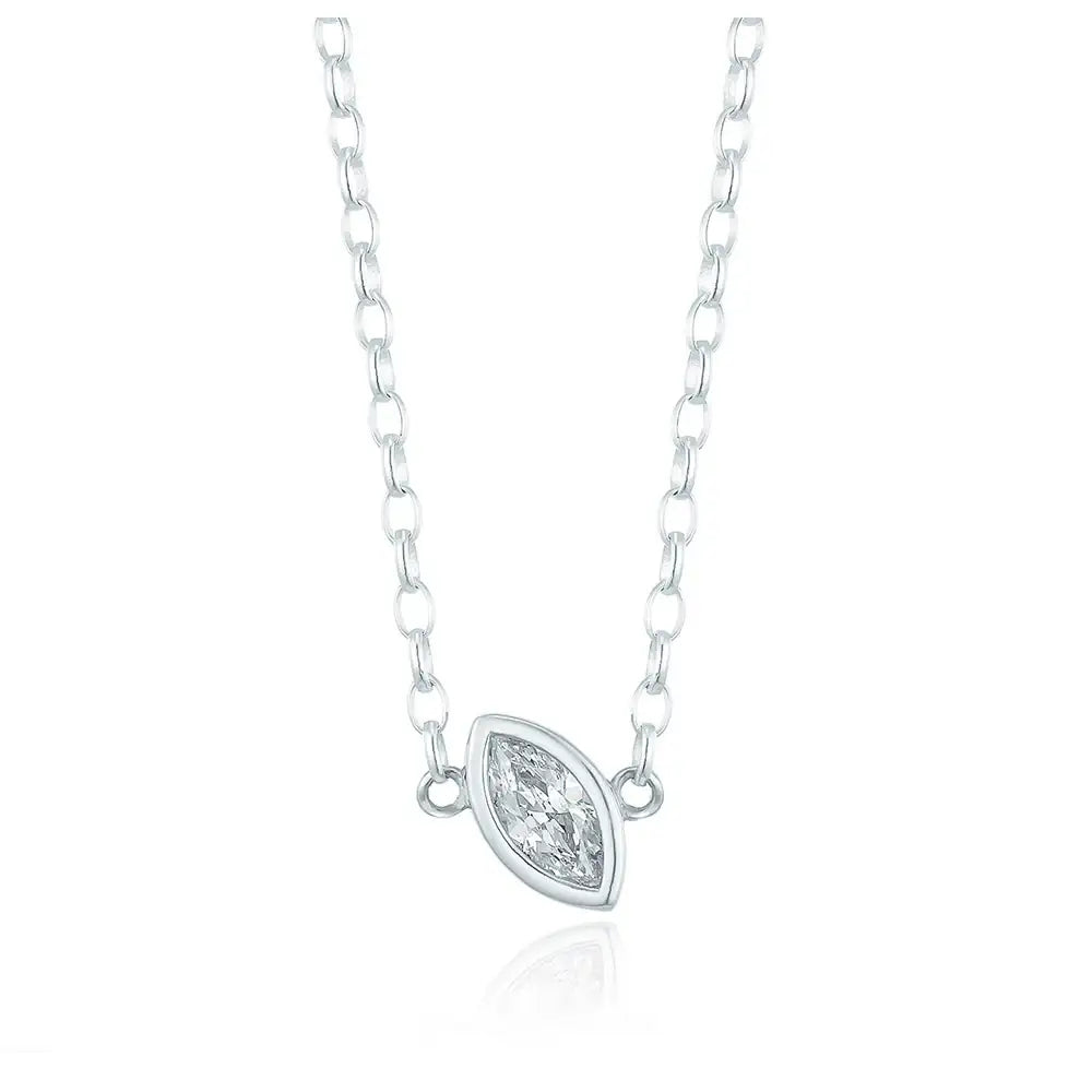 OST - Puremond Earthquake Marquise Silver Necklace - OST - Jewelry - Harumio