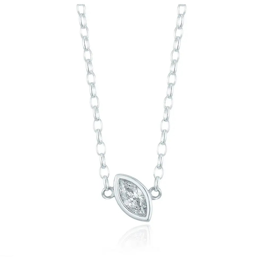 OST - Puremond Earthquake Marquise Silver Necklace - OST - Jewelry - Harumio