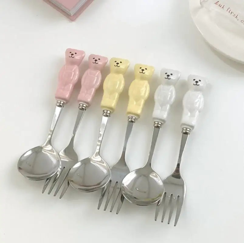 Like A Cafe - Vintage Teddy Bear Cutlery - Like A Cafe - Home & Living - Harumio