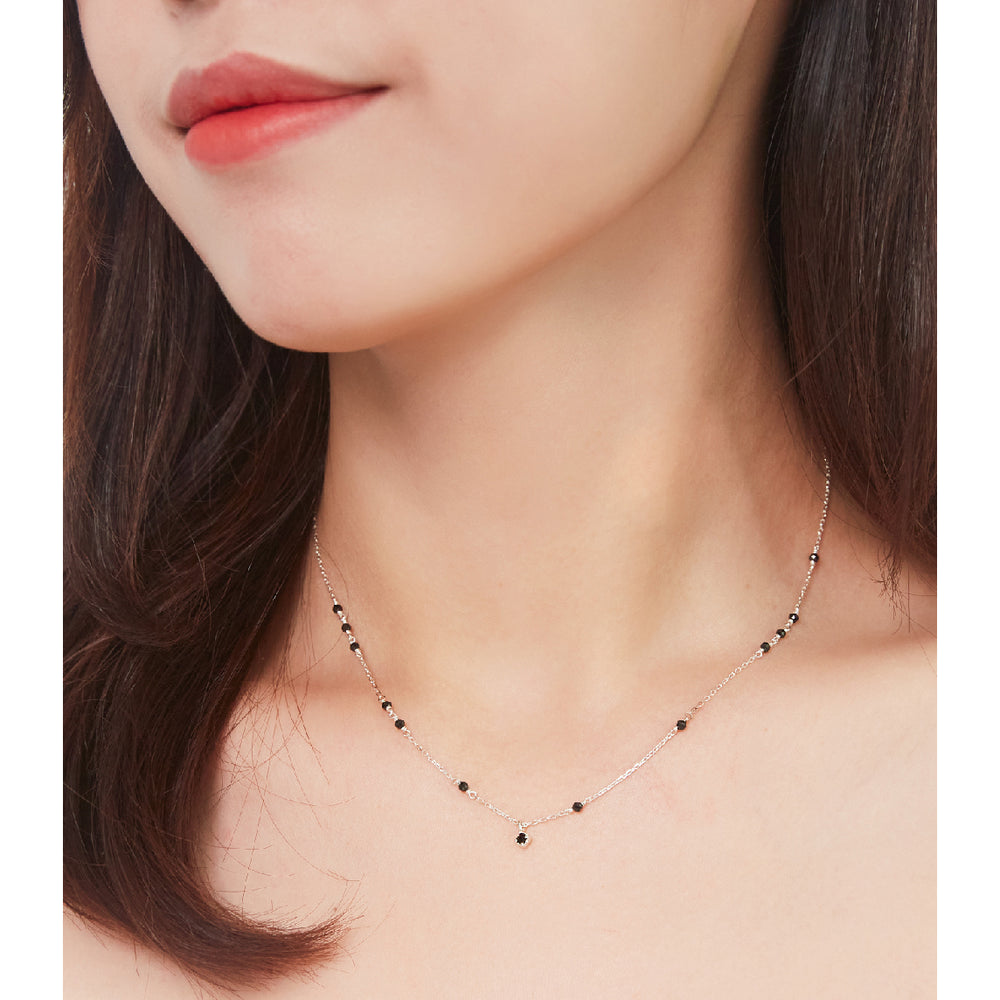 CLUE - Wish Spell Bead Black Spinel Necklace
