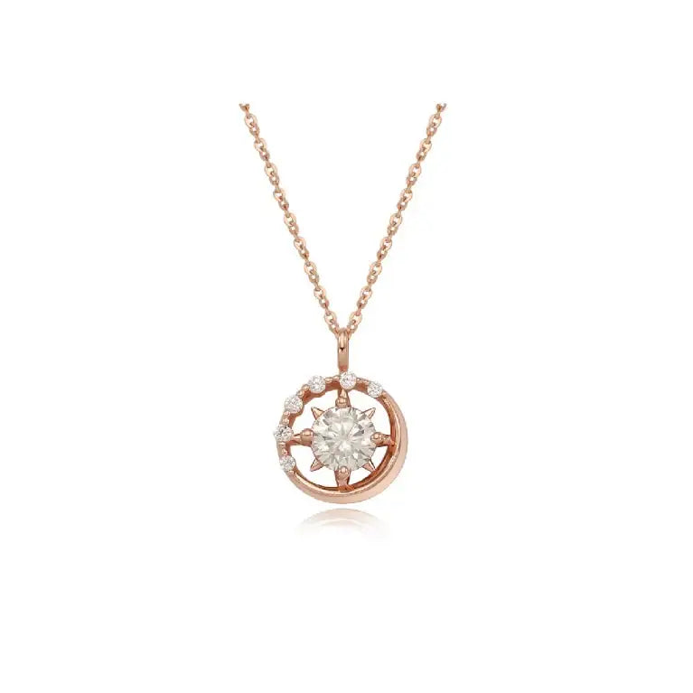 CLUE - New Moon Diamond Necklace - CLUE - Jewelry - Harumio