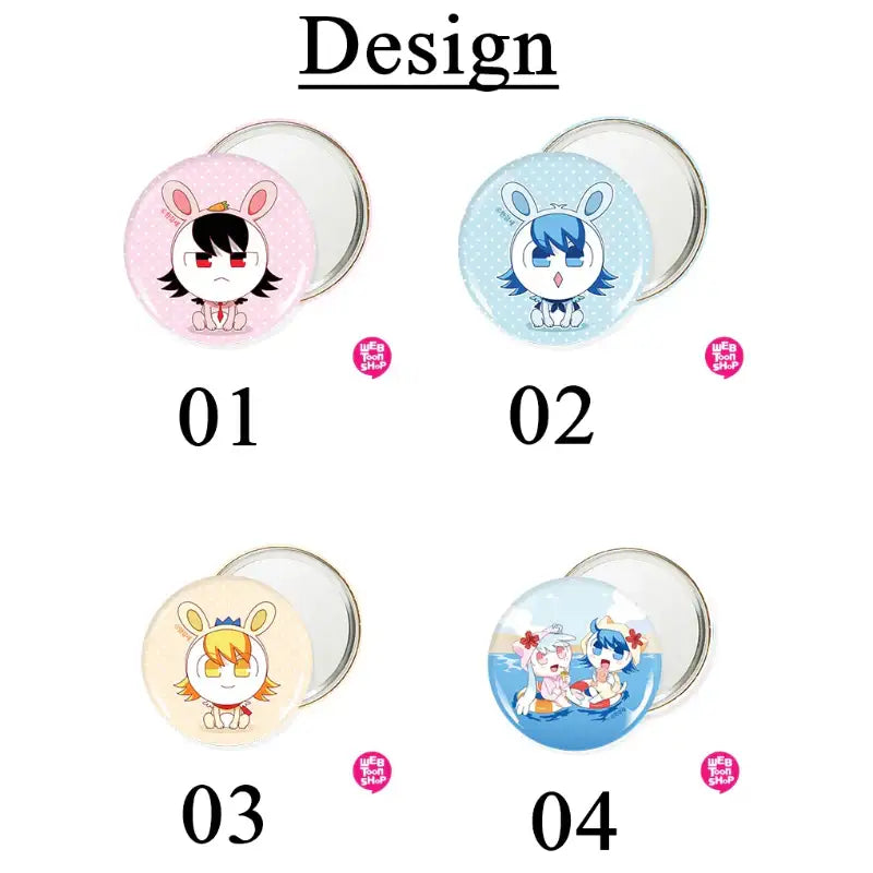Hero Demon King Spaceman - Round Pin Mirror - Webtoon Shop - Mirrors - Harumio
