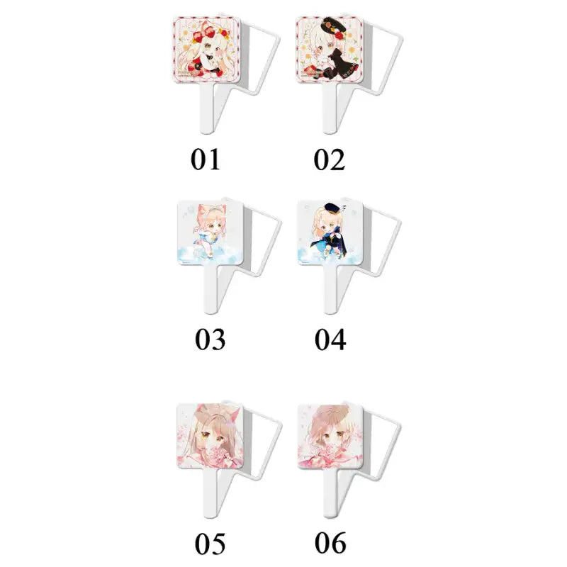 Omowa Whirsis - Handle Square Mirror - Webtoon Shop - Mirrors - Harumio