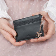 CLUE - Poinsettia Glitter Black Card Wallet - CLUE - Accessories - Harumio