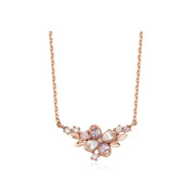 CLUE - Purple Hydrangea Silver Necklace - CLUE - Jewelry - Harumio
