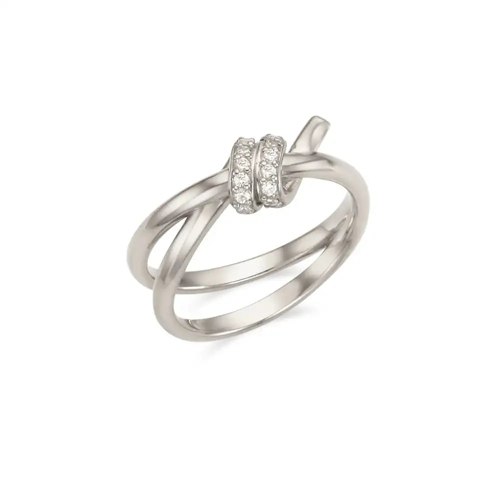OST - Double Twisted Cubic Silver Ring - OST - Jewelry - Harumio