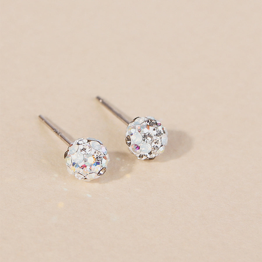CLUE - Simple Cubic Ball Silver Earrings