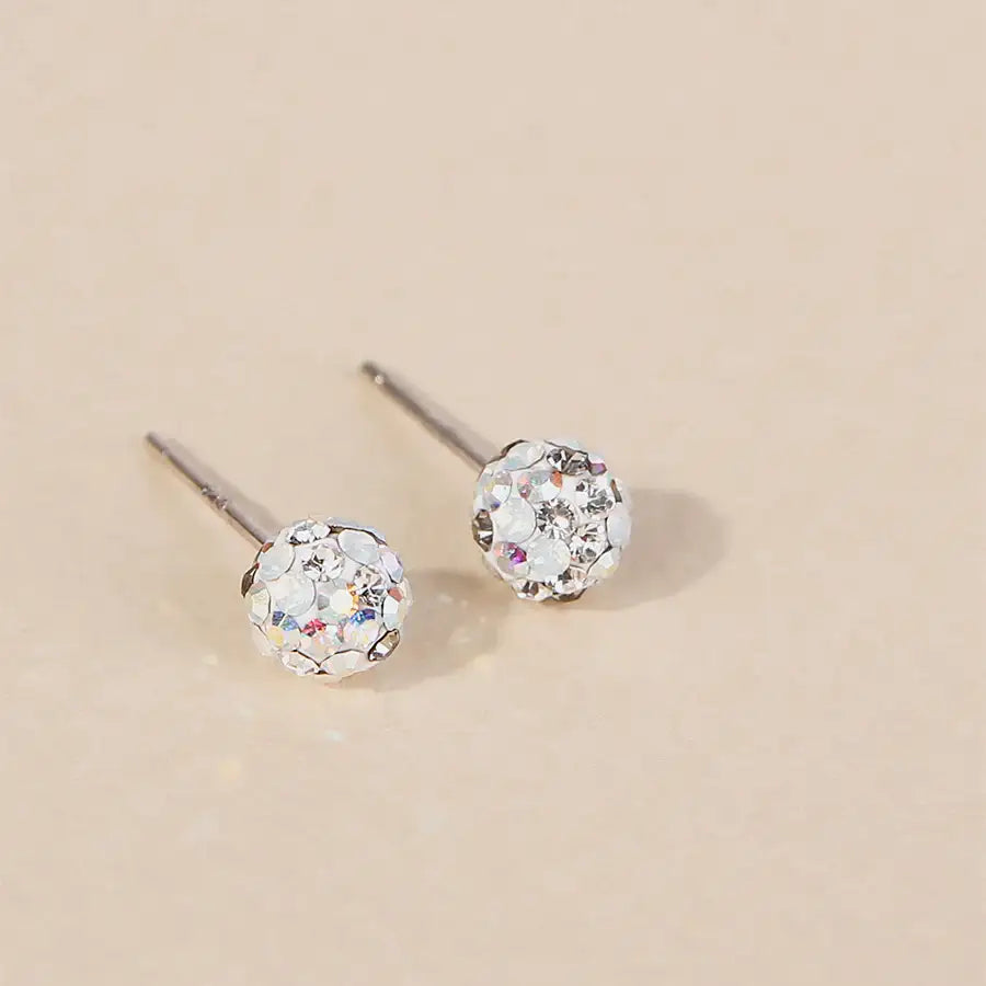 CLUE - Simple Cubic Ball Silver Earrings - CLUE - Jewelry - Harumio