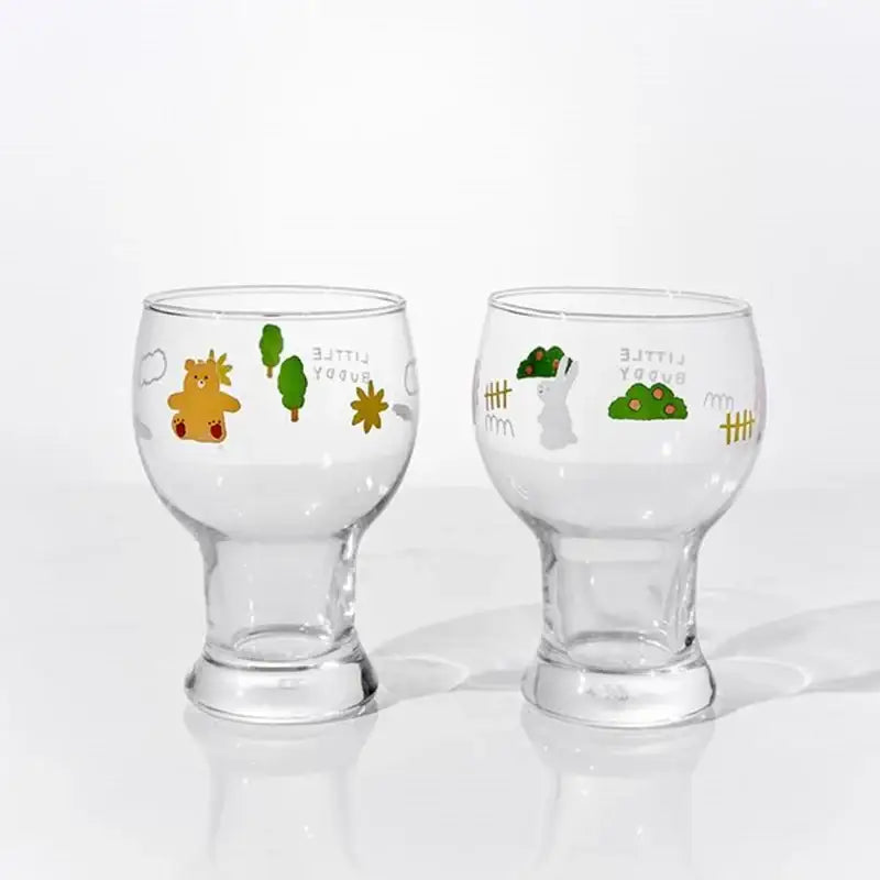 Korean Little Buddy - Barbarian Glass Set 2P - Modern House - Tableware - Harumio