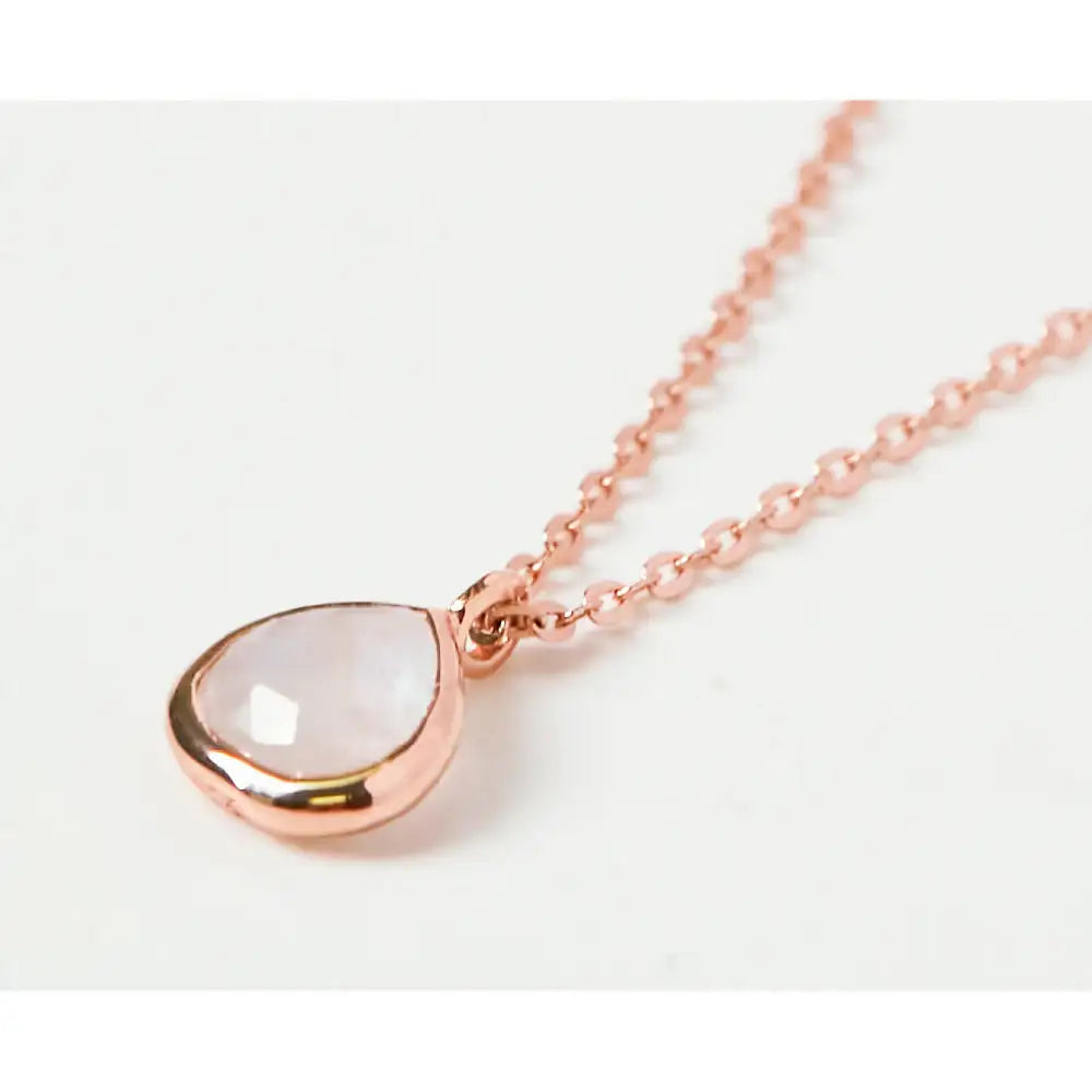 CLUE - Wish Spell Natural Stone Drop Silver Necklace - CLUE - Jewelry - Harumio