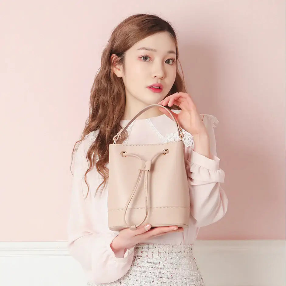 CLUE - Fresh Point Pastel Pink Bucket Bag - CLUE - Bag - Harumio