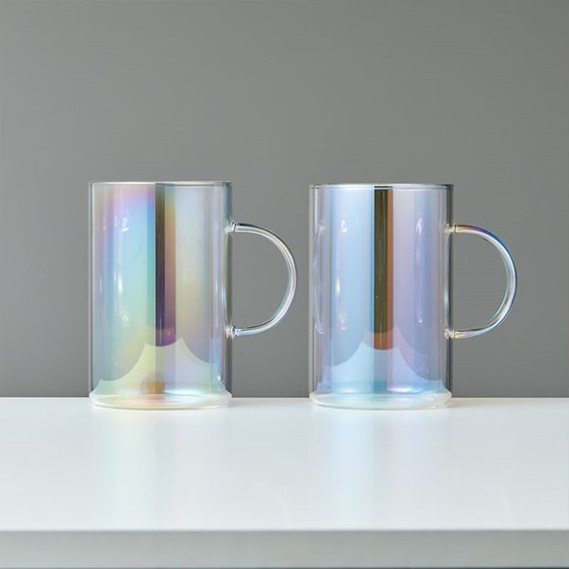 Korean ON Rainbow - Big Glass Mug Set
