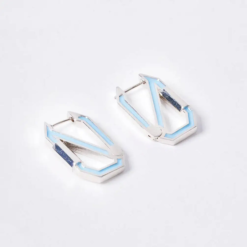 OST - POPTS Collection Mint Octagon Rhodium Touch Earrings - OST - Jewelry - Harumio