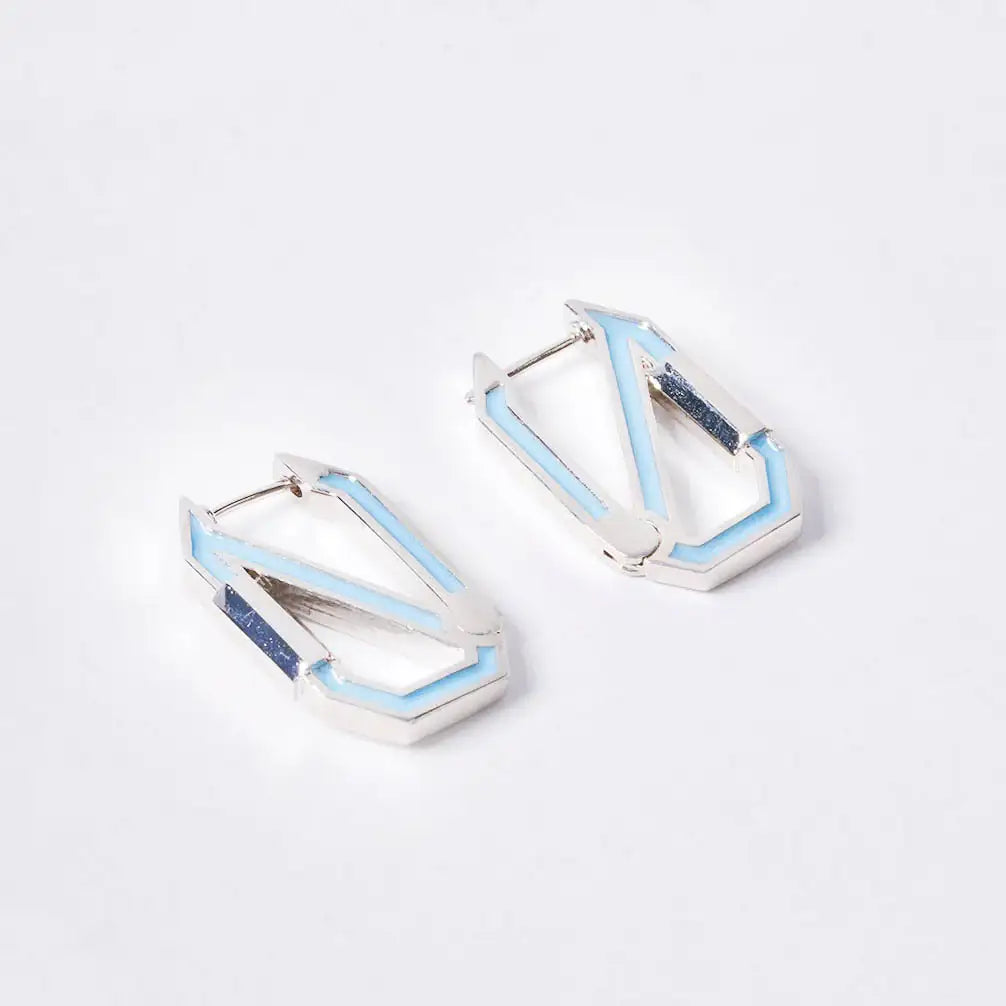 OST - POPTS Collection Mint Octagon Rhodium Touch Earrings - OST - Jewelry - Harumio