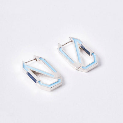 OST - POPTS Collection Mint Octagon Rhodium Touch Earrings