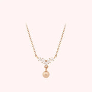 CLUE - Simple Mini Ball Rose Gold Silver Necklace - CLUE - Jewelry - Harumio