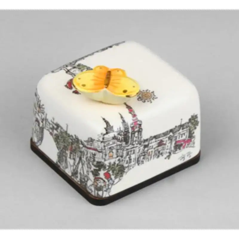 HK Studio - Moony Ceramic Street Musical Paperweight - HK Studio - Music Box - Harumio