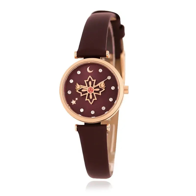 Saint Tail x Clue - Saint Wing Leather Watch - Purple - CLUE - Jewelry - Harumio