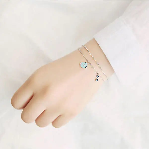 BT21 x OST - Silver Bracelet Ver. 2 - Mang - BT21 - Bracelets - Harumio
