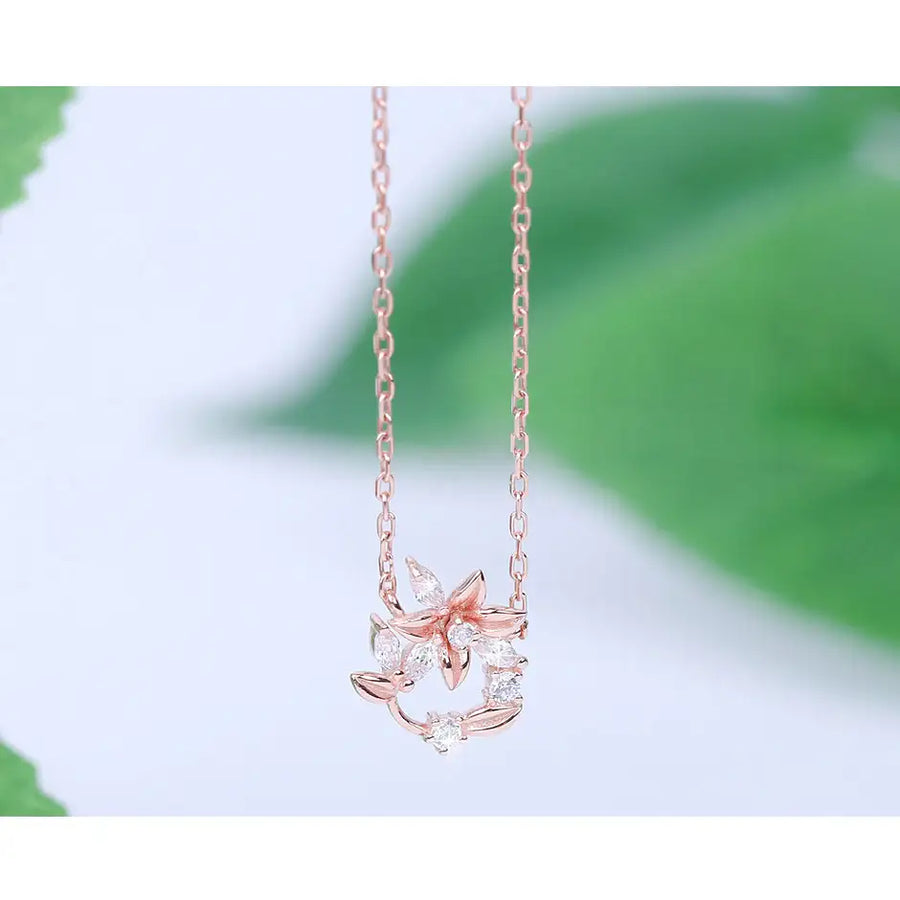 CLUE - Edelweiss of Hallasan Mountain Silver Necklace - CLUE - Jewelry - Harumio