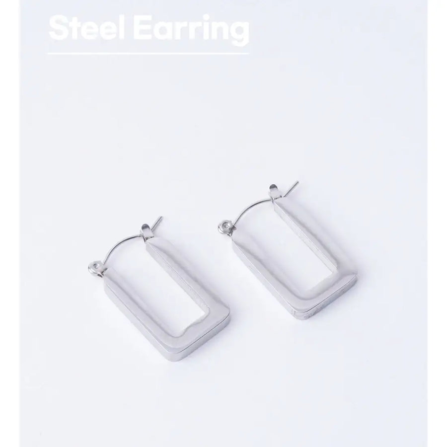 OST - Basic Square One Touch Earring - OST - Jewelry - Harumio