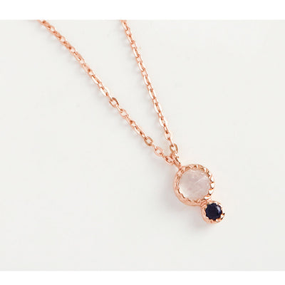 CLUE - Wish Spell Moonstone Natural Stone Silver Necklace