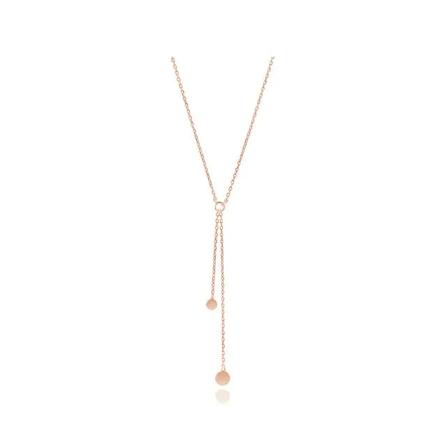 CLUE - Double Row Trendy Silver Necklace - CLUE - Jewelry - Harumio