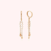 CLUE - Shine Drop Rose Gold Silver Earrings - CLUE - Jewelry - Harumio