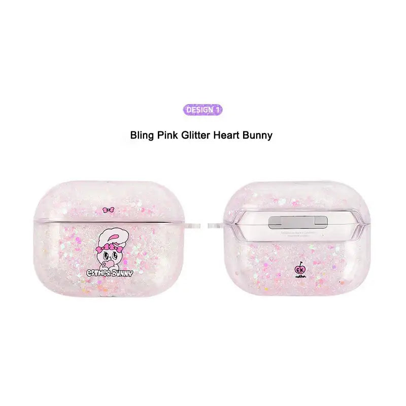 Esther Bunny - Bling Glitter AirPods Pro Case - Esther Bunny - AirPods Case - Harumio