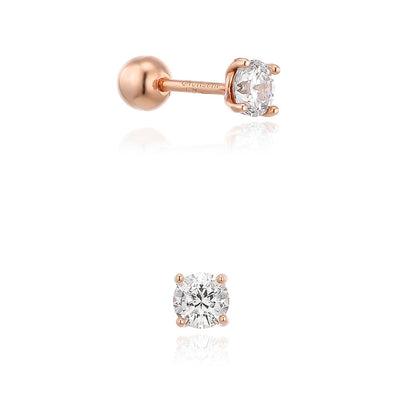 OST - Simulated Diamond 0.3ct Solitaire Ear Pierce