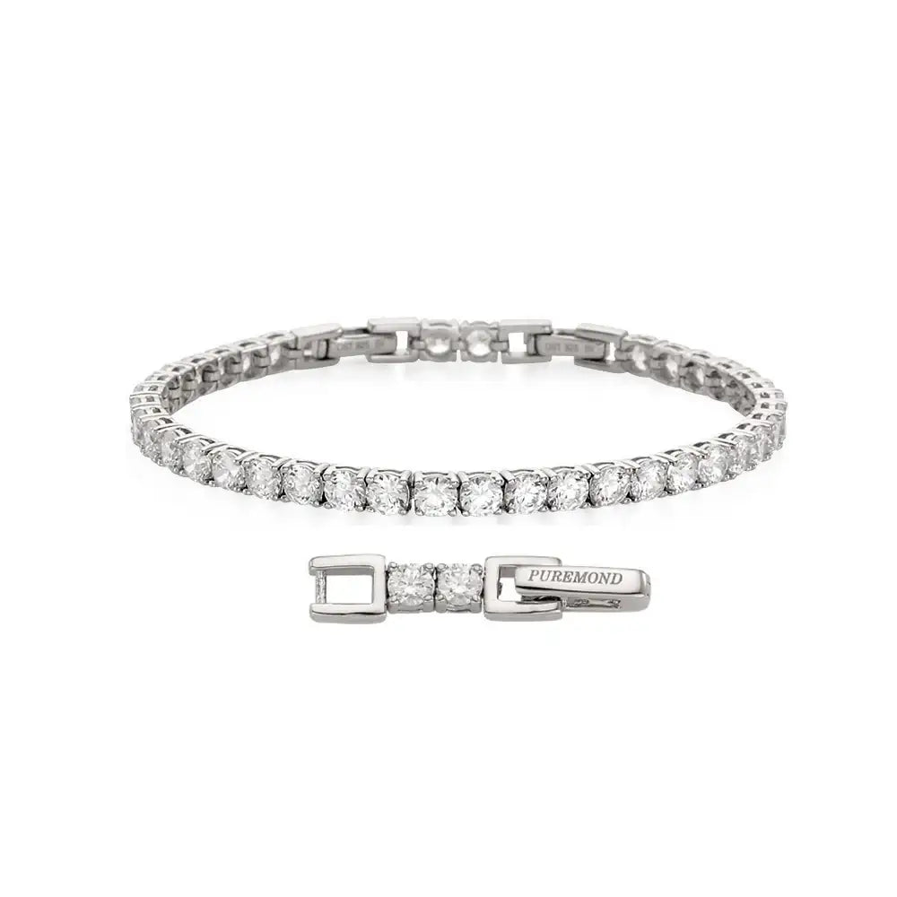 OST - Simulated Diamond Prong Chain Bracelet