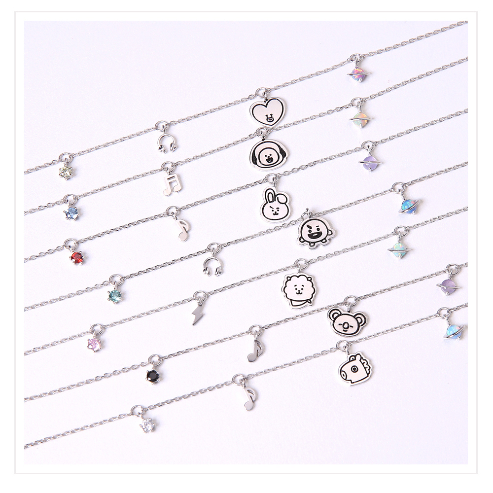 BT21 x OST - Cooky Silver Bracelet - OST - Bracelets - Harumio