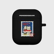 Earpearp x Pengsoo - Stamp Pengsoo and Cuni AirPods/AirPods Pro Clear Jelly Case (Black) - Earpearp x Pengsoo - AirPods Case - Harumio