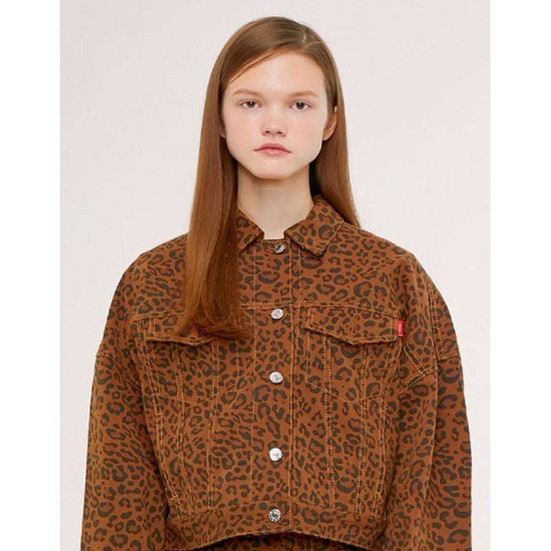 Kirsh - Denim Trucker Jacket - Leopard