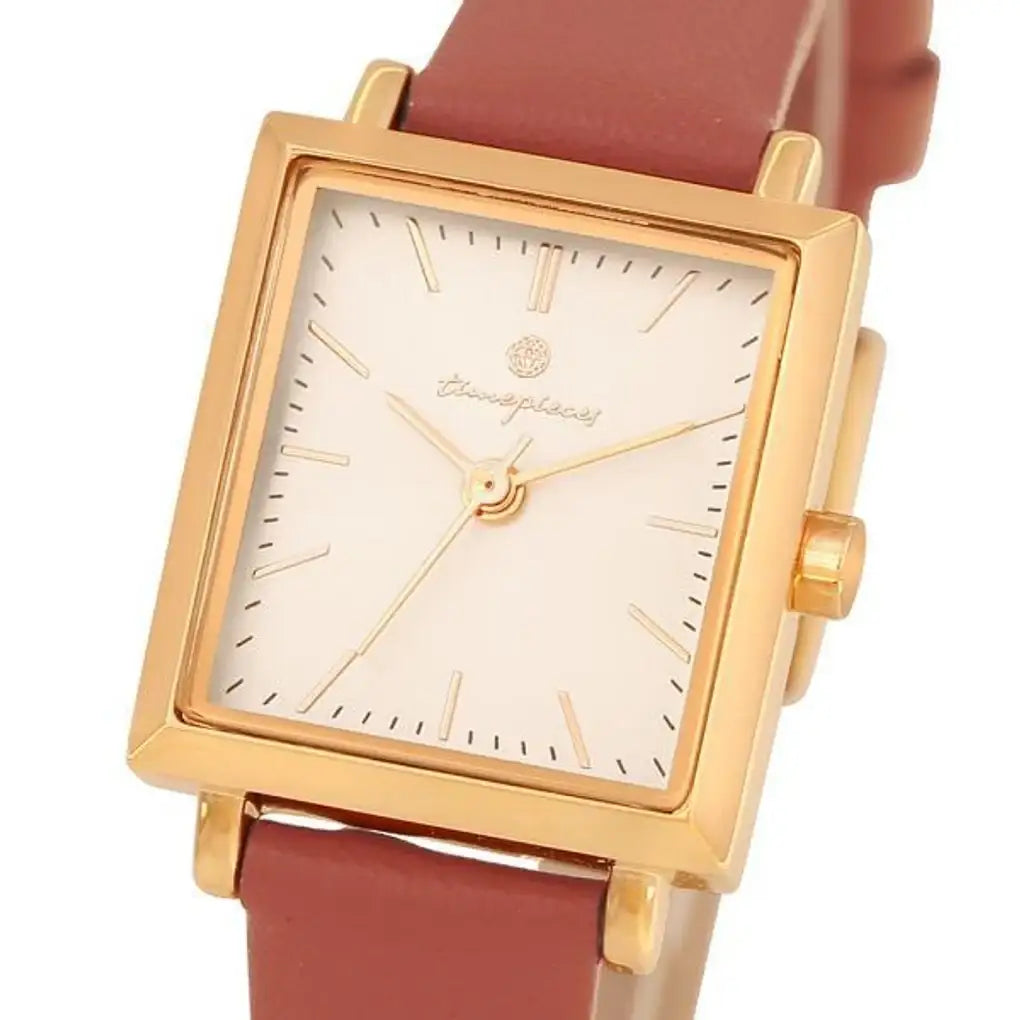 OST - Almond Square Leather Watch - OST - Watch - Harumio