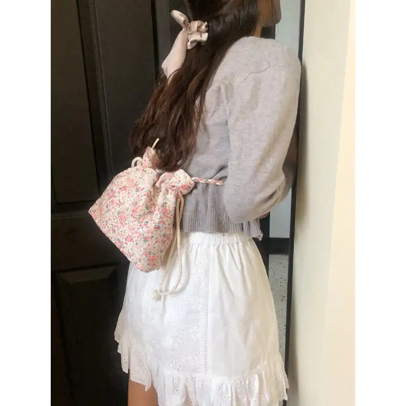 Ovuni - Lace Drawstring Bag - Ovuni - Bag - Harumio