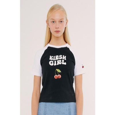 Kirsh - Short Sleeved Kirsh Girl Raglan T-Shirt - Black