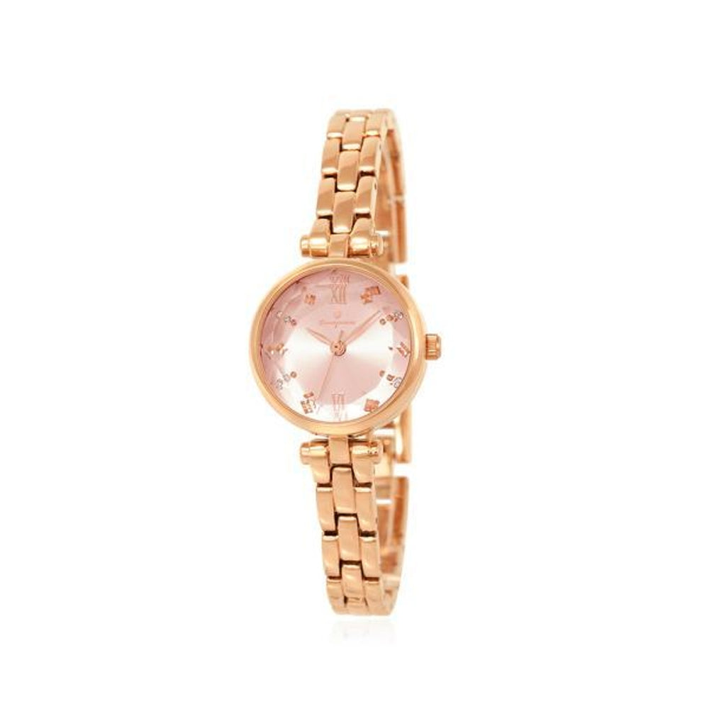 OST - Glass Cut Dial Rose Gold Women's Metal Watch