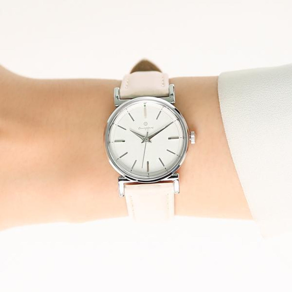 OST - Vivid Green Point Ivory Leather Watch