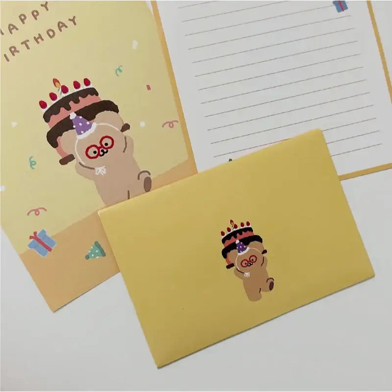 Teteum - Happy Birthday Letter - Teteum - Card - Harumio