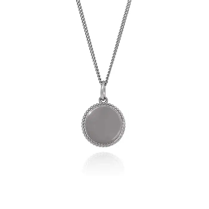 OST - Round Cameo Silver Antique Coin Necklace - OST - Jewelry - Harumio