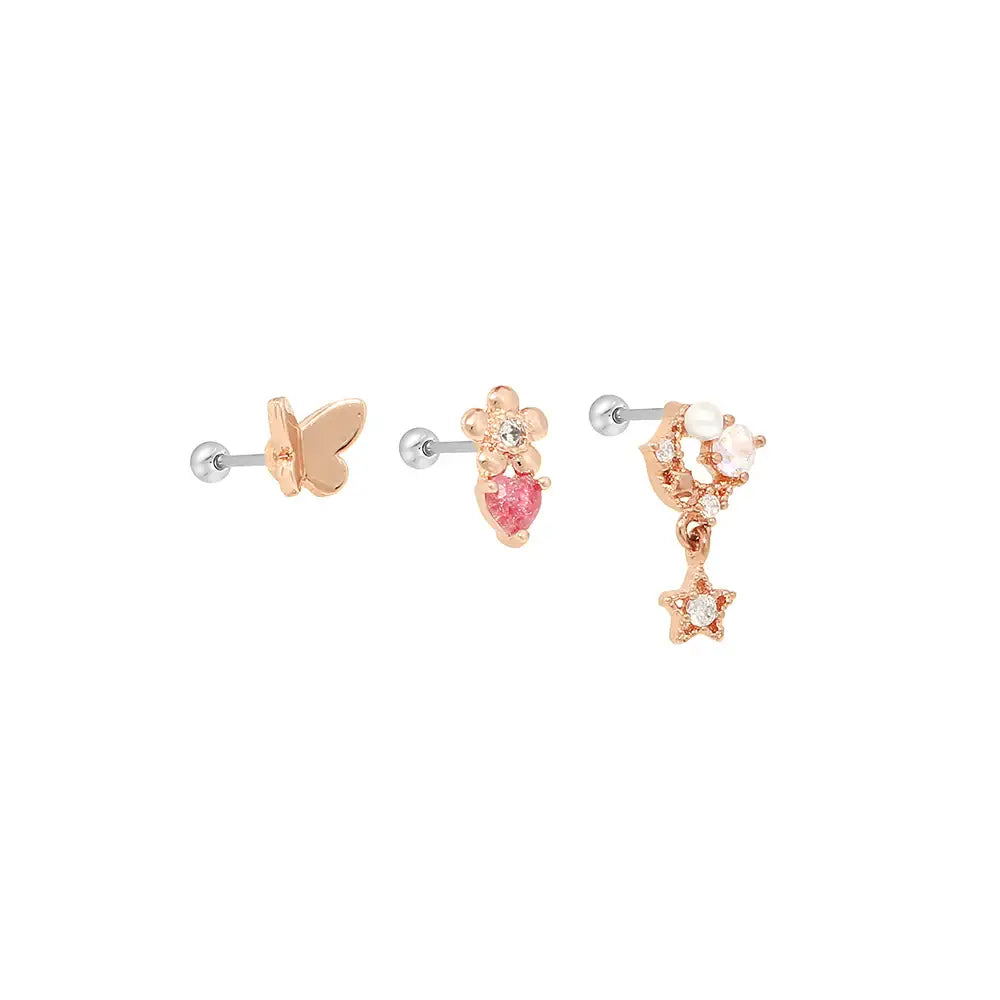 OST - Butterfly & Nature Ear Piercing Set - OST - Jewelry - Harumio