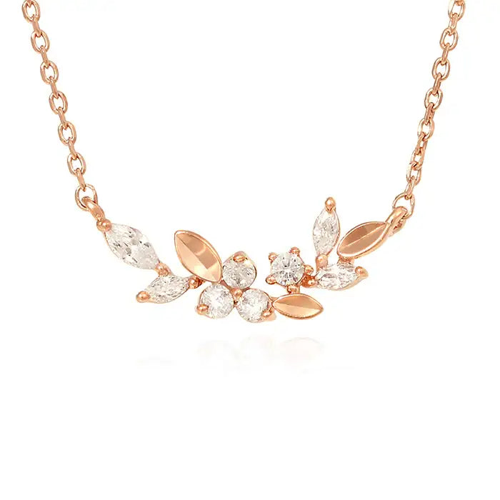 OST - Spring Flower & Leaves Necklace - OST - Jewelry - Harumio