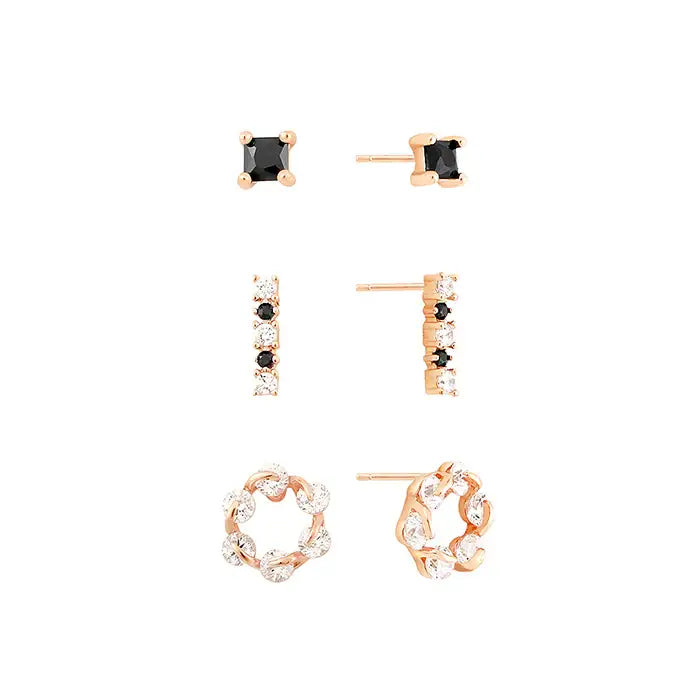 OST - Dazzling Onyx Earrings Set - OST - Jewelry - Harumio